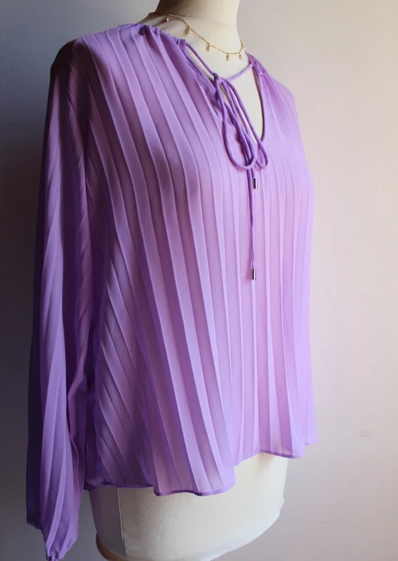 Lavender pleated blouse Mango – photo 2